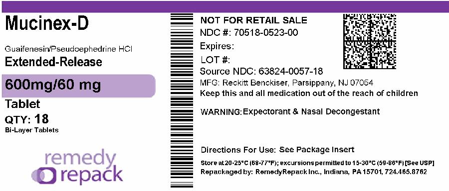 NDC 70518-0523 Mucinex D Tablet, Extended Release Oral Label ...